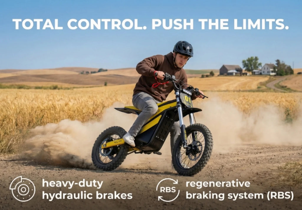 VILLAIN Off-Road Electric Mini Dirt Bike For Teens & Adults
