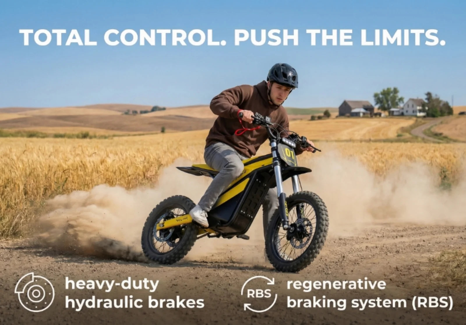 VILLAIN Off-Road Electric Mini Dirt Bike For Teens & Adults