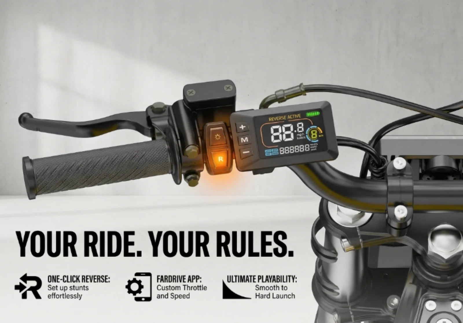 VILLAIN Off-Road Electric Mini Dirt Bike For Teens & Adults